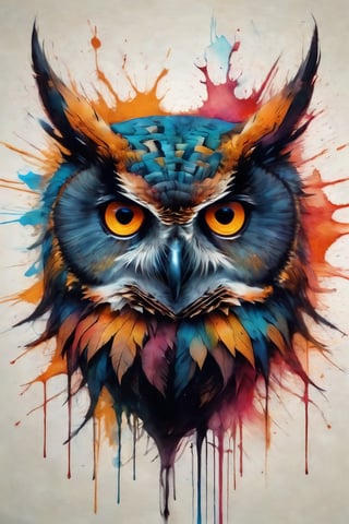 (best quality,4k,8k,highres,masterpiece:1.2), Biomorphic Abstraction, random noise, sine wave against a black background, black hole symmetry, Carne Griffiths Owl