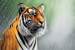 (Hyper realistic photo of a tiger) in rainy forest,fog,rain drops,puddles,cluttered maximalism,green and grey color
BREAK
(rule of thirds:1.3),perfect composition,studio photo,trending on artstation,(Masterpiece,Best quality,32k,UHD:1.4),(sharp focus,high contrast,HDR,hyper-detailed,intricate details,ultra-realistic,award-winning photo,ultra-clear,kodachrome 800:1.25),(chiaroscuro lighting,soft rim lighting:1.15),by Karol Bak,Antonio Lopez,Gustav Klimt and Hayao Miyazaki,photo_b00ster,real_booster,art_booster,ani_booster,ink ,style