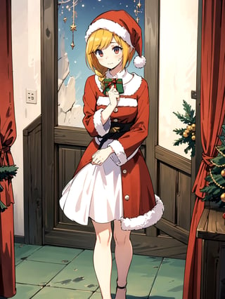 //Quality,
(masterpiece), (best quality), 8k illustration,
//Character,
overlordentoma, 1girl, solo, gift
//Fashion,
santa_costume,
//Background,
indoors, christmas, 
//Others,
,