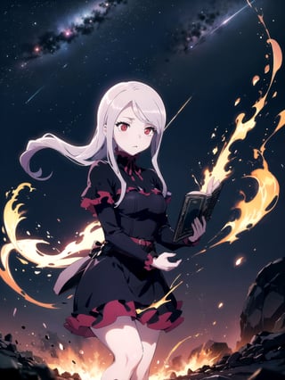 //Quality,
(masterpiece), (best quality), 8k illustration
,//Character,
1girl, solo
,//Fashion,
,//Background,
night sky, meteor
,//Others,
superpower, book, float, feel astonished,shalltear bloodfallen