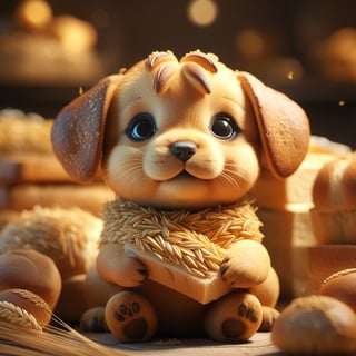 ultra detailed 8k cg,  a puppy made of bread,animal shaped bread,full_body,detailmaster2,
macro photography, trending on artstation, sharp focus, studio photo,foodstyle