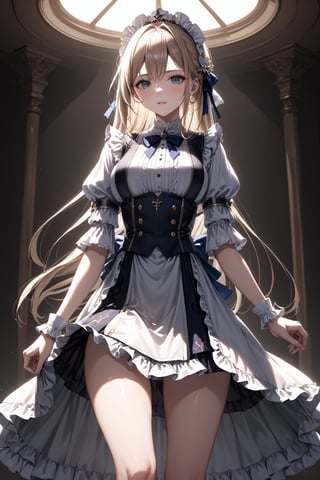 masterpiece, best quality, 8k, 8k UHD, ultra-high resolution, ultra-high definition, highres, cinematic lighting
,//Character, 
1girl, solo
,//Fashion, 
,//Background, 
,//Others, ,Expressiveh, hentai, 
A girl in a maid uniform serving tea to skeletal overlords in an opulent meeting room.