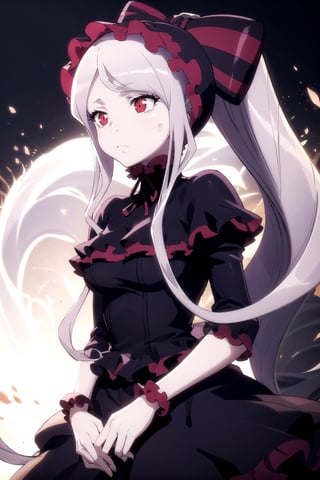 //Quality,
masterpiece, best quality
,//Character,
1girl, solo
,//Fashion,
,//Background,
white_background
,//Others,
,shalltear bloodfallen, frilled dress, gothic, bonnet, hair bow, full_body