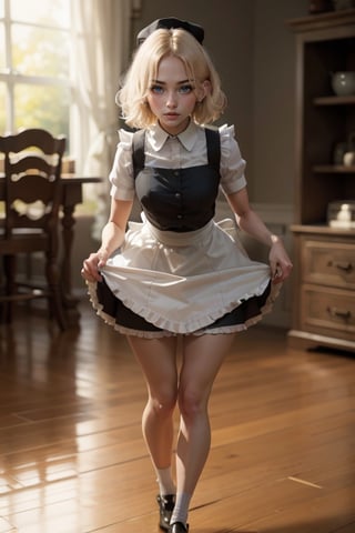 maid, uniform, short skirt, thin legs, thigh gap, cleaning the floor, full body view
,DisneyAlice,venusbody