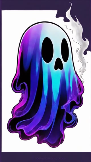 Vibrant ghost made with smoke and a black dark back ground wallpaper 