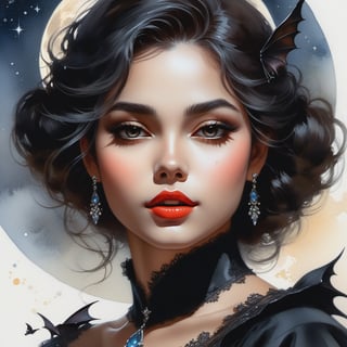 MJ, Andre Cohn, Gabrielle Del Otto, digital illustration, close-up, concept art, detail, cinematic, fairytale, gothic, painting of a young girl in a dress fantasy art, detailed painting, formal art, unusual appearance, delicate face, bats , romance, big moon, moonlight, stars, dynamic lighting intricate, intricate pose, oil painting, masterpiece, high quality, studio photo, intricate details, high detail,
Stunning Full Color RTX, 4k, AI Midjourney, Vivid Rich Colors, Watercolor, Oil Paint, HDR, 500px, 4k,