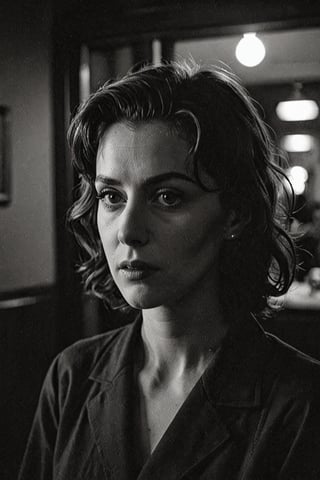 A classic b/n, film noir aesthetic: vintage 35mm shot, 24-70mm, f/11, 1/30, ISO 320, high grain, sharp focus, dramatic lighting, richly saturated, photorealistic, moody shadows