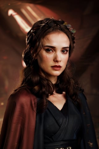 Padme Amidala, Natalie Portman, Empress, crown, royal, red cape, Lady Vader,Detailedface.