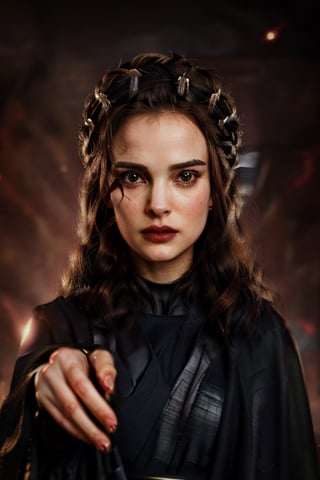 Padme Amidala, Natalie Portman, Empress, crown, royal, red cape, Lady Vader,Detailedface.