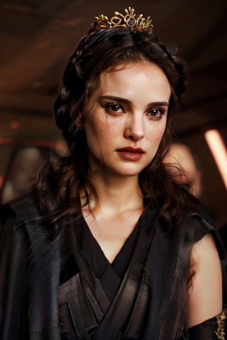 Padme Amidala, Natalie Portman, Empress, crown, royal, red cape, Lady Vader,Detailedface.