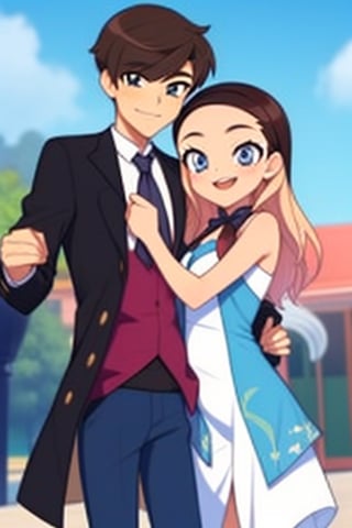 1-boy and girl, LoliRock, couple, happy