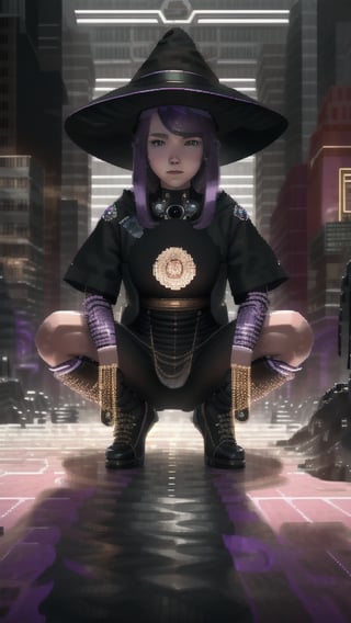 wanderer, best quality, masterpiece, (detailed:1.2), 1girl, mona, squatting, cutesie, witch hat, science fiction, cyberpunk, purple hair, chromatic aberration, outdoors, city, crowd, faceless crowd","wallpaper, 1boy, solo, male focus, tattoo, monochrome, cyberpunk, (chromatic aberration), detailed background, mechanical parts, cable, indoors,pixel art,yunjindef