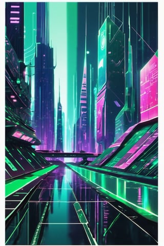 a city in the future,night