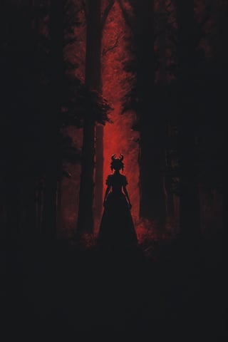 SCORE_9, SCORE_8_UP, SCORE_7_UP, SCORE_6_UP,

BEST QUALITY, HIGHRES, ABSURDRES,
MASTERPIECE, VERY AESTHETIC, 
INTRICATE DETAILS, PERFECTEYES,

(red theme:1.2), horror theme, forest background,
1girl, (silhouette:1.4), backlighting, glowing eyes, mini_dress,
facing_viewer, full_body, shadows, oni,