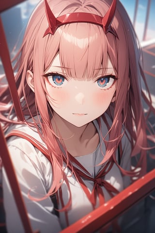 BEST QUALITY, HIGHRES, ABSURDRES, 4K, 8K, 64K,
MASTERPIECE, SUPER DETAIL, INTRICATE_DETAILS, 
PERFECTEYES, 
SCORE_9, SCORE_8_UP, SCORE_7_UP, SCORE_6_UP,

1girl, solo, zero_two, looking at viewer, illustration, subsurface scattering, vibrant colours, full_body,