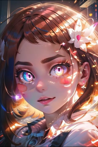 (masterpiece), best quality, expressive eyes, perfect face, glowing eyes, heart pupils, hair ornament, Volumetric Lighting, glitter, blush stickers, gawr gura,hmochako