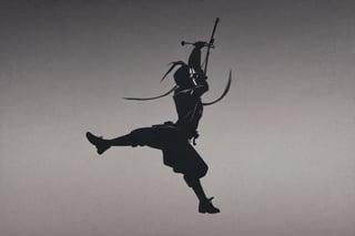 ((Silhouette1.8)). it's too dark, ((One swordsman and masked assassins:1.8, crescent moon, grass. Two swordsmen are fighting among the long grass in a meadow with a crescent moon as thin as an eyebrow on a very pitch-black night in all directions1.8)). ((A swordsman flies into the air, wraps his hands around the handle of his sword, and makes a 45-degree downward slash motion. Another swordsman is making an urgent move to block the sword of another swordsman coming down1.5)). jump up and slash the sword. Assassins surround them.
There is a bit of fog around, reflecting the blue light of the black crescent moon of the swordsman striking, showing even more urgency.
Silhouette, distant view, 8K, gloomy, solemn, urgent, scary, speed, birds flying away in surprise,Sketch