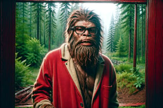 (((masterpiece))), music festival, (((Sasquatch))), getting high, dressed in hipster attire, hipster glasses, hipster jacket, hipster hat, (hipster) (masterpiece:1.5) (stoner:1.1) (best quality) (detailed) (intricate) (8k) (HDR) (wallpaper) (cinematic lighting) (sharp focus),1boy, 1girl,Sasquatch,marijuanastyle, people, detailed_background 