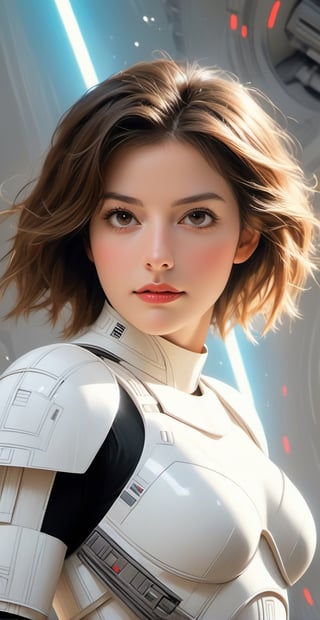 ((beautiful european girl:1.6)), starwars, storm trooper, empire soldier, tight black fullbody suit, black suit, white chest armor, white shoulder armor, white thigh armor, (short hair:1.3), focus, masterpiece, best quality, intricate detailed, Hyperrealistic, absurd res, mature woman, perspective, highly detailed, illustration, 1girl,  (A gorgeous european woman in the spaceship:1.3), symmetry face, sexually suggestive, (perfect hands), detailed fingers, beautiful detailed eyes, detailed background, perfect eyes, seductive eyes, small head, looking at the viewer, wide view, dynamic pose,, ,, smile, (oil shiny skin:1.3), (huge_boobs:2.6), willowy, chiseled, (hunky:2.2), body rotation -90 degree, (perfect anatomy, prefecthand, dress, long fingers, 4 fingers, 1 thumb), 9 head body lenth, dynamic sexy pose, breast apart, ((full body:0.6)), (artistic pose of a woman),DonMF43Dr4g0n ,chrometech,girl,surface imperfections,dripping paint,photo r3al,more detail XL,abstact,colorful