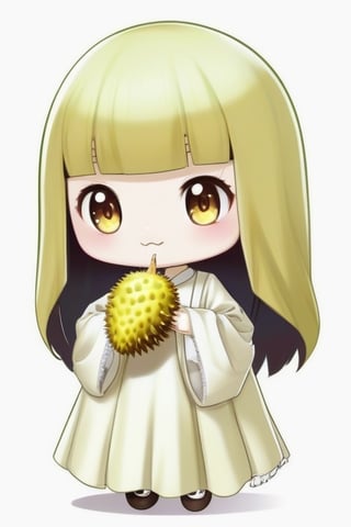 chibi,Cute_Ghost,durian dress,white background