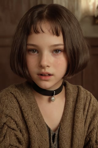 Beautiful face, 8k ,HDR, Masterpiece, hyperrealistik, Natalie Portman as 11 yo little tween girl Matilda from die movie "Leon the profi",Matilda, Natalie Portman as 11 yo little tween girl Matilda with hot body from die movie "Leon the profi",Matilda, Full body view, (background new yorck)