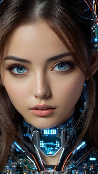 beautiful girl repairing a quantum computer, large ultra detailed technical parts, complex structures, ultra detailed shiny reflections, future style, detailed cinematic effects, ultra detailed reflections, ultra animated detailed digital art, beautiful realistic face, beautiful eyes, perfect focus, highest possible resolution, by Tokaito,sexy,aesthetic portrait,Eimi