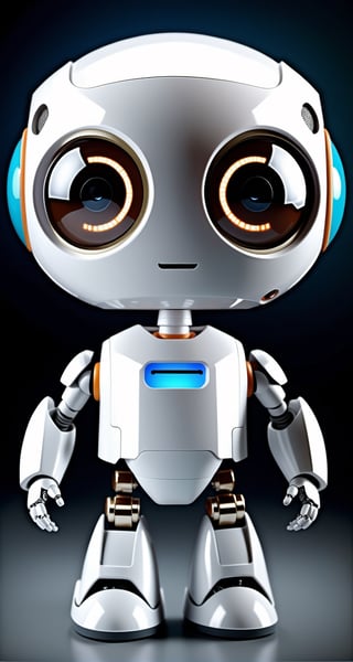 Imagine a cute little robot with a small, monitor-like face and a very small yet adorable body, cheerfully saying hi to the viewer. Envision a super cute image that embodies the charm of technology in a tiny, endearing package, bringing a smile to anyone who sees it,moonster,Xxmix_Catecat,Sexy