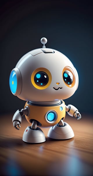 Imagine a cute little robot with a small, monitor-like face and a very small yet adorable body, cheerfully saying hi to the viewer. Envision a super cute image that embodies the charm of technology in a tiny, endearing package, bringing a smile to anyone who sees it,moonster