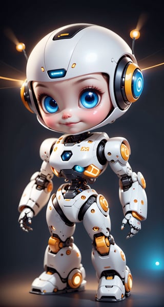 Imagine a cute little robot with a small, monitor-like face and a very small yet adorable body, cheerfully saying hi to the viewer. Envision a super cute image that embodies the charm of technology in a tiny, endearing package, bringing a smile to anyone who sees it,moonster,Xxmix_Catecat,Sexy,3D Render Style