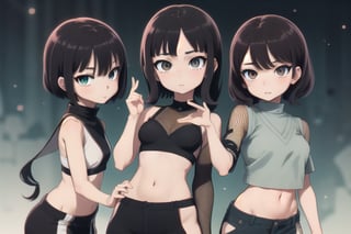  1girl, very_petite:1.2, hair_past_waist:1.3, black_hair, fishnets, emerald_eyes, in style of naruto, young, spiral_eyes:1.6, tiny_breasts, kunoichi