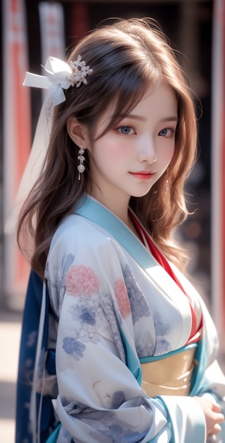 {{Beautiful and detailed eyes},
Detailed face, detailed eyes, slender face, real hands, cute Korean girlfriend 17 year old girl, perfect model body, looking at camera, sad smile, dynamic pose, furisode, kimono, shrine, hatsumode , medium breasts, cosmetics advertising model, her one girl is walking,