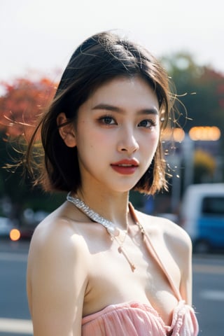 Front view , Autumn style, yellow flowers blooming, depth of field, lighting bokeh as background, nudity, pubic hair removal,2girls, snow-white delicate skin, long light brown curly hair, and a silver hairpin on her head. The eyes are a deep lavender color big and charming, and long scaf, Wrap around the neck and cover the chest, full of mysterious stories. With pale pink lips, charming and cute. FilmGirl, xxmix_girl, detailed eyes, perfact eyes, mouth small, 3d style, light bokeh backgroud,3d style,isni,Movie Still,3d,3d render,dream_girl,Young beauty spirit 