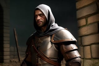 rain, medieval, knight, realistic,mature,FFIXBG