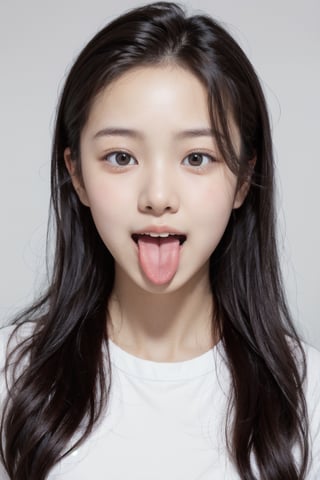 1girl,face,tongue out,