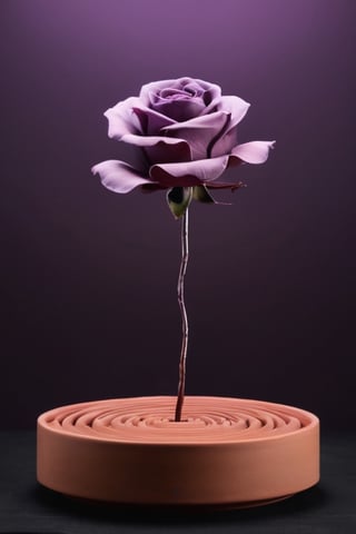 ArtMachina, cyb-3d-art, close up, (((Lilac,Beige,Maltese Terracotta, Pink color)))masterpiece, best quality, ultra quality, levitating crystal rose, 3D, artistic, aestethic, minimalistic style, simple composition, majestic art, dark background, levitating,photo r3al, cinematic moviemaker style,IMGFIX