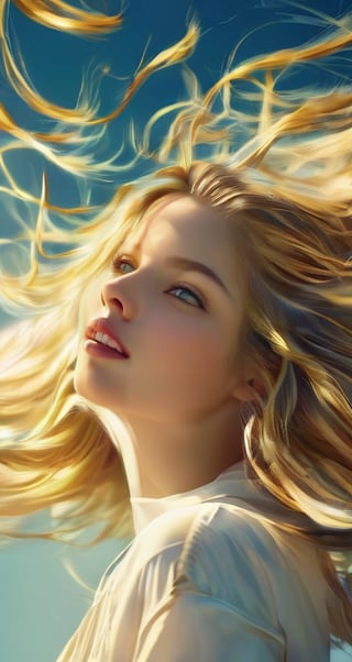 score_4, score_3_down, score_2_down, 1 girl, blonde, close up, art, digital art, floating hair, Extremely Realistic, art photography, 