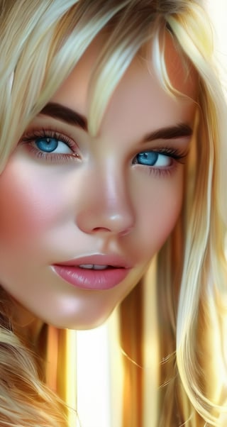 1 girl, blonde, close up, art, digital art, floating hair, Extremely Realistic, art photography,baby face woman,ENHANCE XL,ENHANCE Facial details,4k,BEAUTY,REALISTIC,GLAMOUR,GORGEOUS,PORTRAIT,SEXY,ART,HAPPINESS,WOMAN,BLUE EYES, black=rgb 0,0,0,