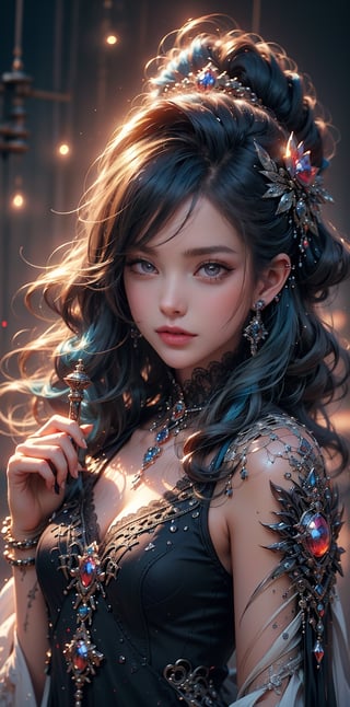 masterpiece,best quality,absurdres,(((movie lighting)))CG light ,3D,exquisite,facial features,prefect face,shiny skin,a japan girl withlong hair and (((blue hair))), hold LED lightlois ,van baarle and rossdraws, charlie bowater rich deep colors, neoartcore and charlie bowater, style of charlie bowater, charlie bowater art style, anna dittmann alberto vargas, long azure blue hair, by Charlie Bowater, charlie bowater and artgerm, marc brunet,perfect light,cool,in water,explosionmagic 