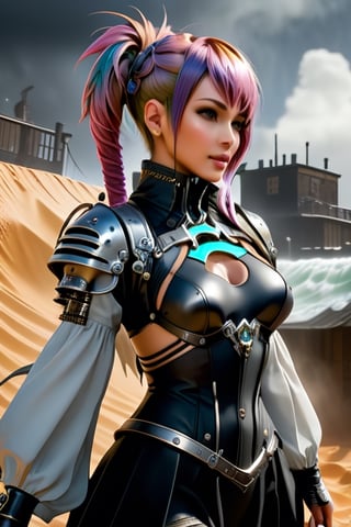 Aetherpunk, by Luis Duarte, Splash Art, Ink v2, 3D, High definition, Photo detailed