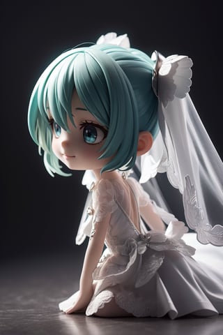 ((1 person)), Hatsune Miku, petite girl, full body, chibi, 3D figure girl, green hair, twin tails, beautiful girl with great detail, beautiful and delicate eyes, face with great detail, beautiful eyes, ruanyi0263, bridal veil, wedding dress, veil, White dress, bride
lace, evil smile, dynamic beautiful pose, dynamic pose, gothic architecture, natural light, ((real)) quality: 1.2), dynamic distance shot, cinematic lighting, perfect composition, super detail, official art, masterpiece, (best) quality: 1.3), reflection, high resolution CG Unity 8K wallpaper, detailed background, masterpiece, (photorealistic): 1.2), random angle, side angle, chibi, full body, mikdef, ruanyi0263