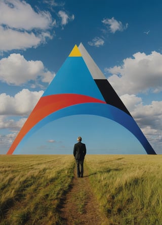 by Storm Thorgerson, selective color , futuristic-retro futurism but extremely beautiful:1.4), (intricate details, masterpiece, best quality:1.4), Minimalism art, abstract, simple geometric shapes, hard edges, sleek contours, Minimalism, looking at viewer,Movie Aesthetic