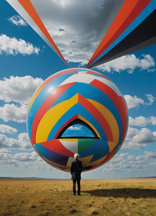 by Storm Thorgerson, selective color , futuristic-retro futurism but extremely beautiful:1.4), (intricate details, masterpiece, best quality:1.4), Minimalism art, abstract, simple geometric shapes, hard edges, sleek contours, Minimalism, looking at viewer,Movie Aesthetic