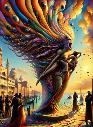 (Wide viewing angle:1.7), Wide field of view, Carnival in Venice, (masterpiece), (detailed illustration), High quality texture, intricate details, detailed texture, High quality shadow, light source contrast, perspective,,cinematic_warm_color,more detail XL