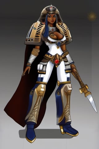 Queen Nefertari, Egypt, Space Marine Armor, Warhammer 40k, Anime Style, HD