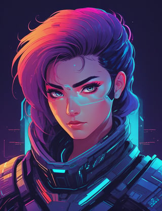 head and shoulders portrait, (anthropomorphic ram:1.3) , sci-fi warrior , 80s anime style, glitch art, flat colors, key visual, vibrant, studio anime, minimalistic, (style of Charlie Bowater, (style of moebius:1.2):1.15),merge