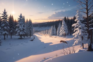 beautiful  view of winter wonderland, snowing outside, cozy warm, beautiful, lovely winter, winter, snow, snowing, warm and sunny outside, beautiful nature, sun raws, dusk, beuatiful, gorgeous, nature 8k, hd, high quality,
 cozy 
