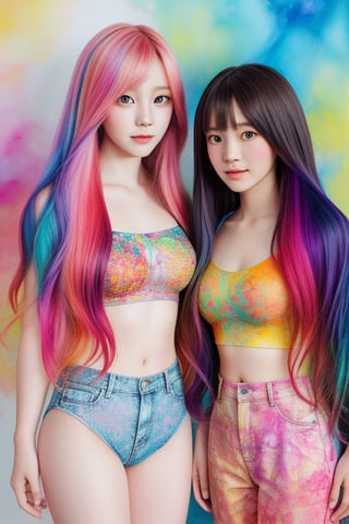 solo,千仞雪,全身,黑头发,(masterpiece,topquality,bestquality,officialart,beautifulandaesthetic:1.2),(1girl:1.3),long hair,extremedetailed,colorful,highestdetailed, nude(watercolourpainting:1.3),opticalmixing,playfulpatterns,livelytexture,richcolors,uniquevisualeffect,perfect