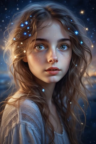 {{best quality}}, {{masterpiece}}, {{ultra-detailed}}, {illustration}, {detailed light}, {an extremely delicate and beautiful}, a girl, {beautiful detailed eyes}, stars in the eyes, messy floating hair, colored inner hair, Starry sky adorns hair, depth of field