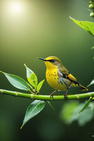 Rainwater, sweet-scented osmanthus tree, sweet-scented osmanthus, bamboo, close-up of bamboo leaves, colorful and beautiful birds, mellow and cute birds (documentary photo: 1.3). BREAK (full body shot: 1.2), perched on a branch, creative shadow play, eye level, BREAK (shot on Canon EOS 5D: 1.4), Fujicolor Pro film, Miko Lagerstedt style/Liam Wong/Nan Goldin/Lee Friedlander, BREAK (photorealism :1.3), vignette, highest quality, detailed and intricate, original footage, digital painting, moonster