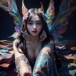 highres, best quality, masterpiece, (elegant:1.2), (erotic:1.5), (delicate:1.5), front shot, fairy_wings, flying, flight, woods, dappled sunlight, dynamic light, fantasy, fantasy art, (ultradetailed:1.5), (intricate:1.5), (fairycore aesthetic:1.4), (perfect female form:1.5), DonMF41ryW1ng5,girl, colorful_girl_v2, beautiful Korean 20yo girl, idol face, {beautiful and detailed eyes}, {normal limbs and fingers}, ((accurate hands without incongruity)), Golden ratio, perfect body ratio, The face of a young actress in korea, high details, High quality, beauty face, perfect face, beautiful accurate face (eyes, nose and mouth), medium_breasts, Detailed face, Detailed eyes, perfect foot, perfect hand, perfect fingers, Clean facial skin, slim and perfect body, Glamor body type, hips up, film grain, realhands, looking at viewer,colorful_girl_v2,Realism,chinatsumura